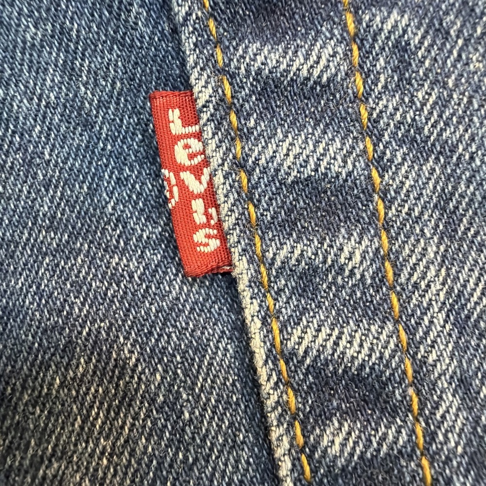 Levis 541 Jeans Mens 39x30 Blue Athletic Tapered Medium Wash Denim Pants - Picture 13 of 16